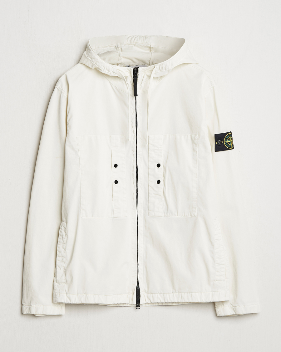 Herre | Jakker | Stone Island | Supima Cotton Stretch Hooded Jacket Ivory