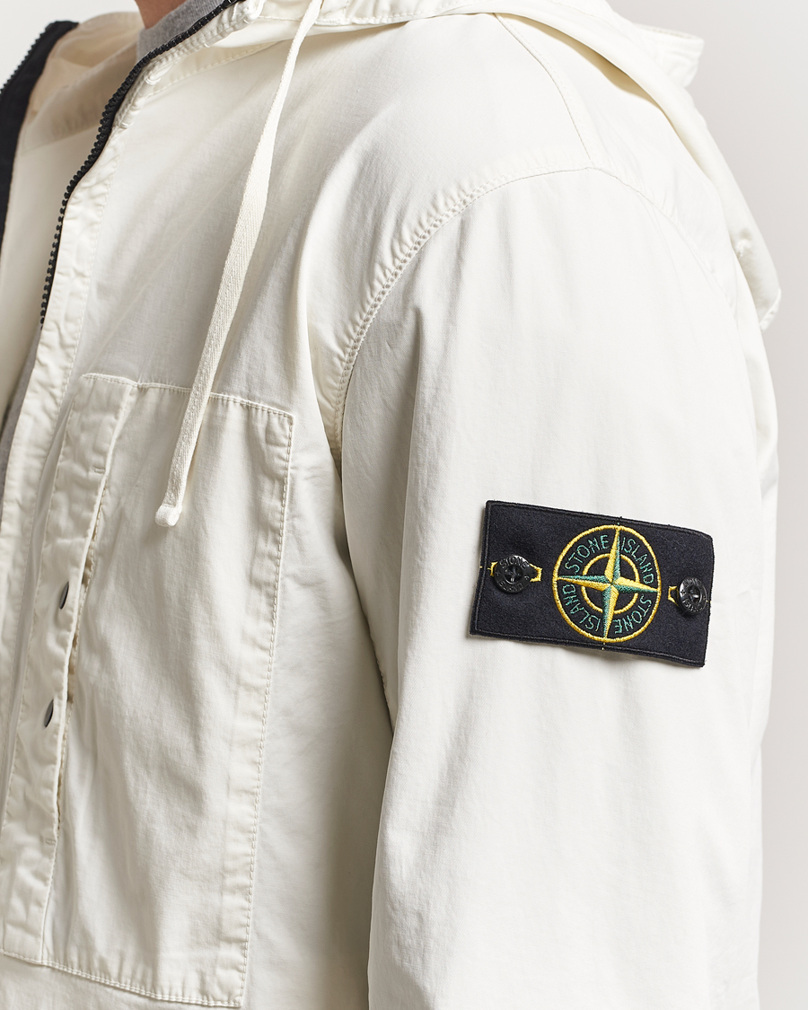 Herre | Jakker | Stone Island | Supima Cotton Stretch Hooded Jacket Ivory