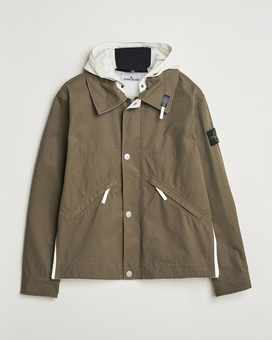 Herre | Jakker | Stone Island | Tela Resinata Block Colour Jacket Military Green