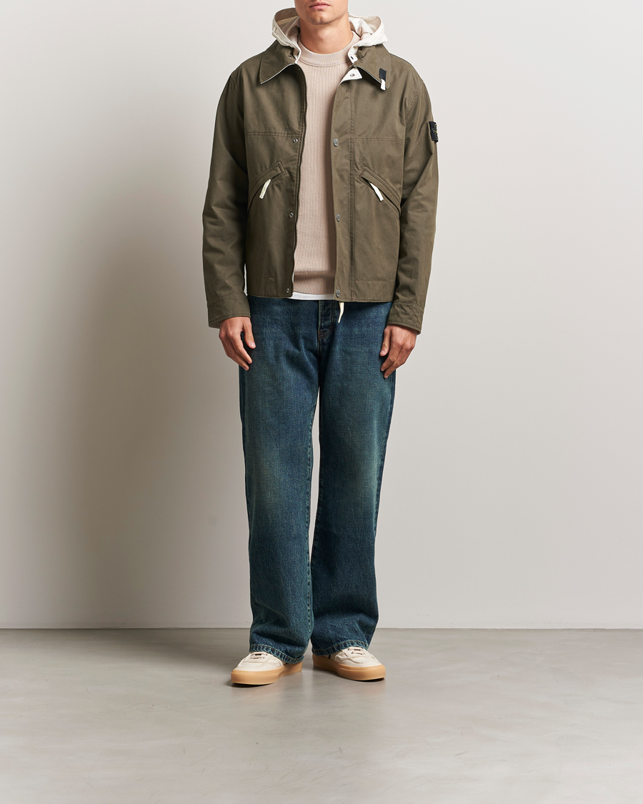 Herre | Jakker | Stone Island | Tela Resinata Block Colour Jacket Military Green