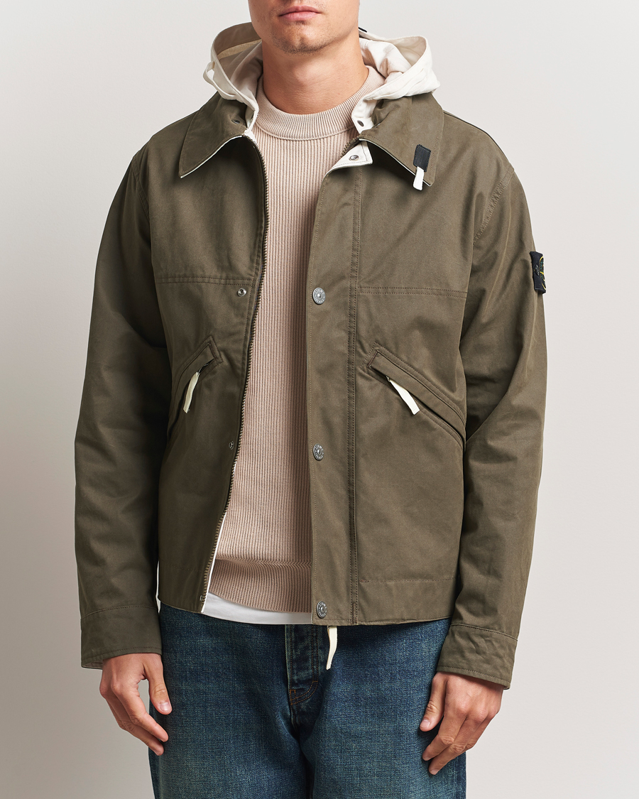 Herre | Jakker | Stone Island | Tela Resinata Block Colour Jacket Military Green