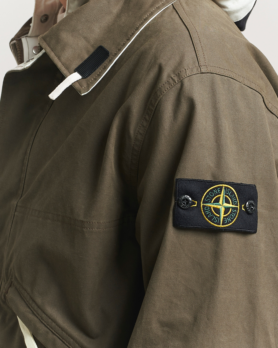 Herre | Jakker | Stone Island | Tela Resinata Block Colour Jacket Military Green