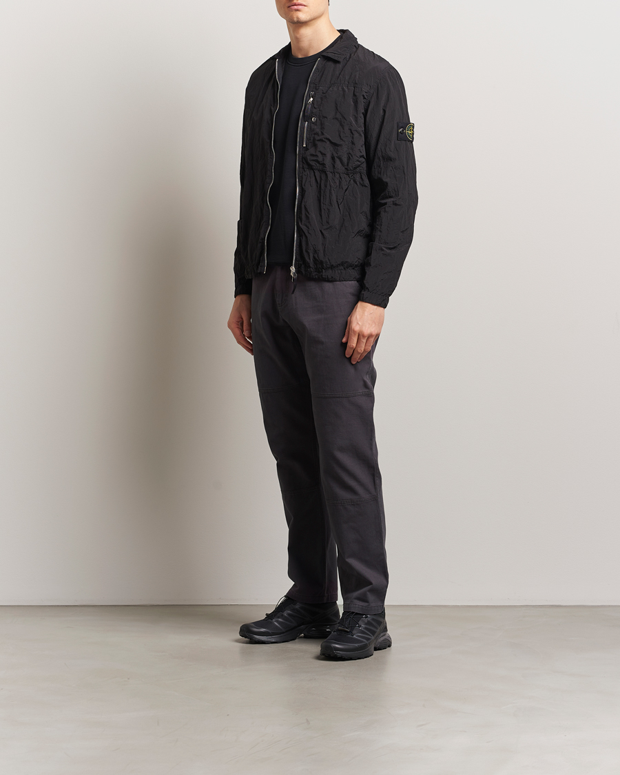 Herre | Skjorter | Stone Island | Nylon Metal Zip Overshirt Black