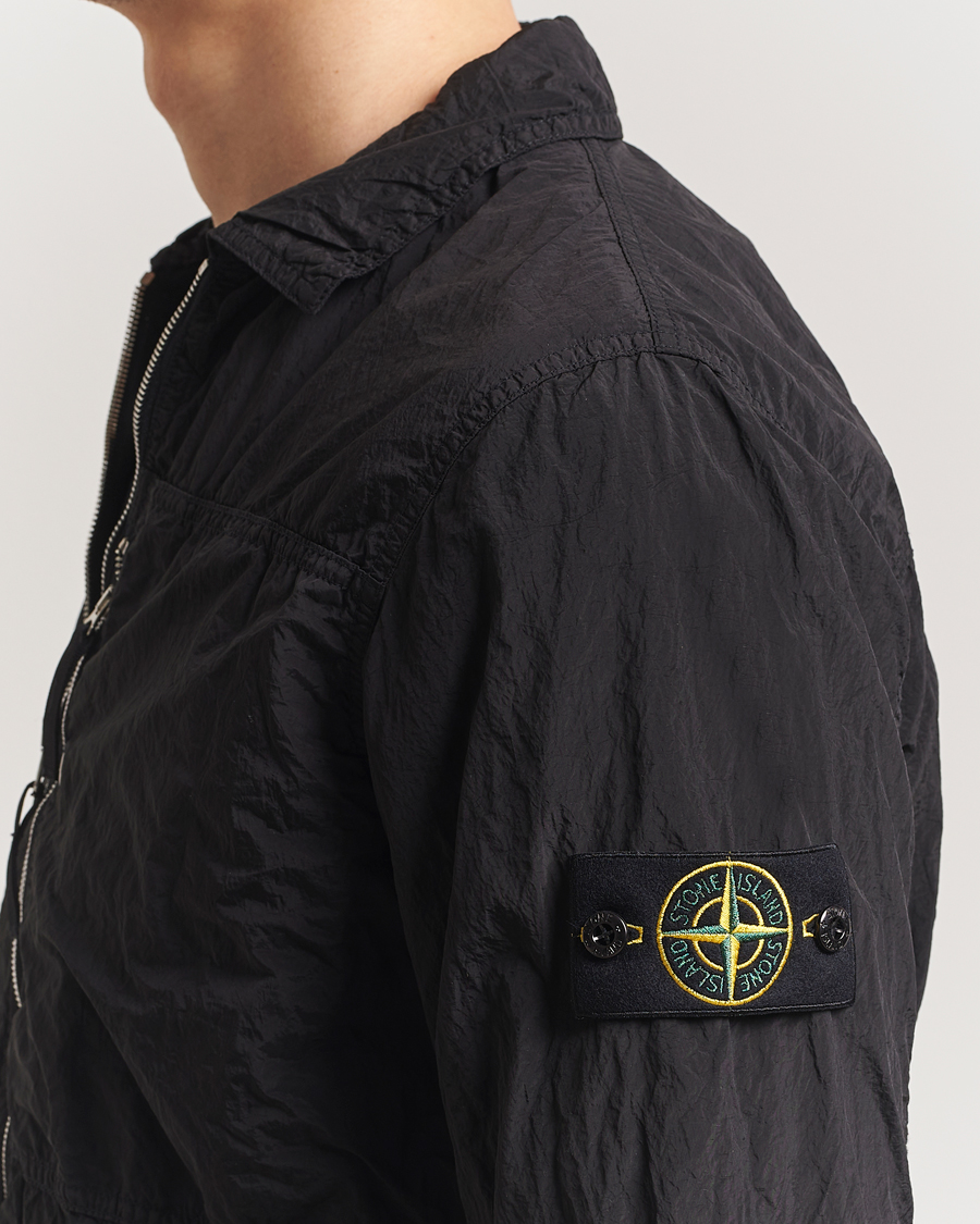 Herre | Skjorter | Stone Island | Nylon Metal Zip Overshirt Black