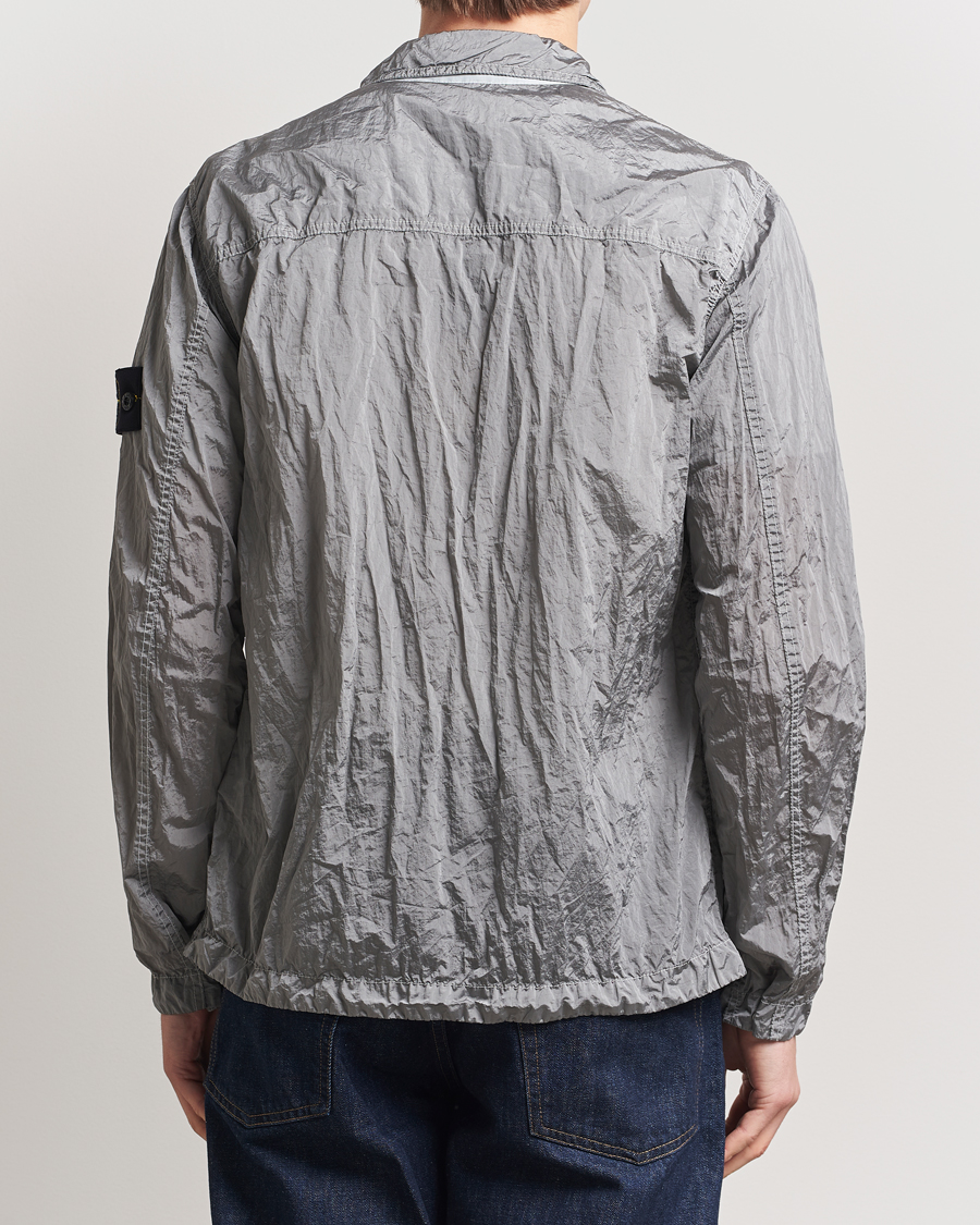 Herre | Skjorter | Stone Island | Nylon Metal Zip Overshirt Pearl Grey