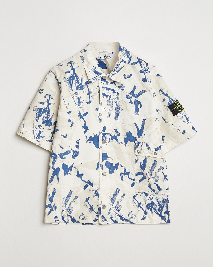 Herre | Skjorter | Stone Island | Stretch Ripstop Camo Short Sleeve Shirt Desert
