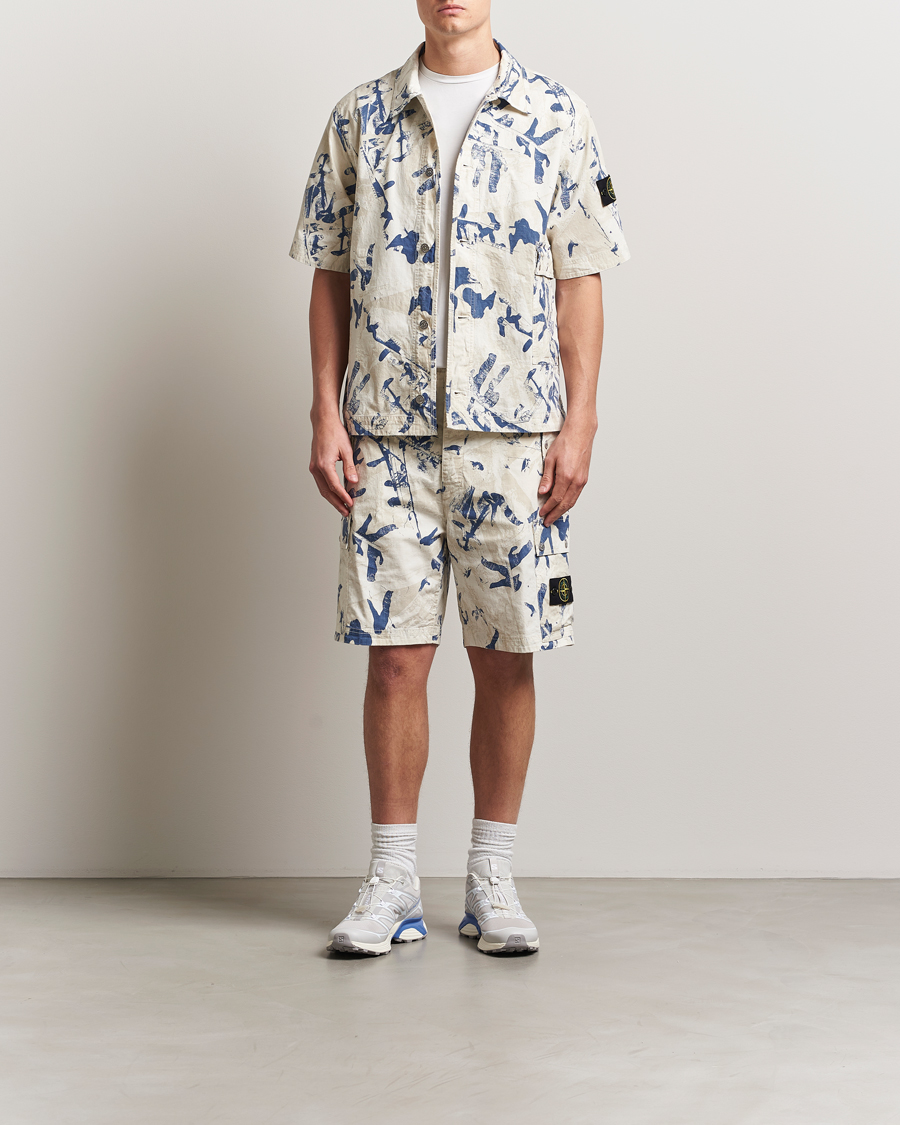 Herre | Skjorter | Stone Island | Stretch Ripstop Camo Short Sleeve Shirt Desert