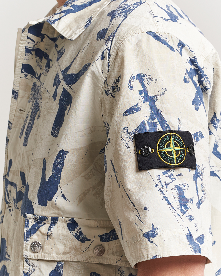 Herre | Skjorter | Stone Island | Stretch Ripstop Camo Short Sleeve Shirt Desert