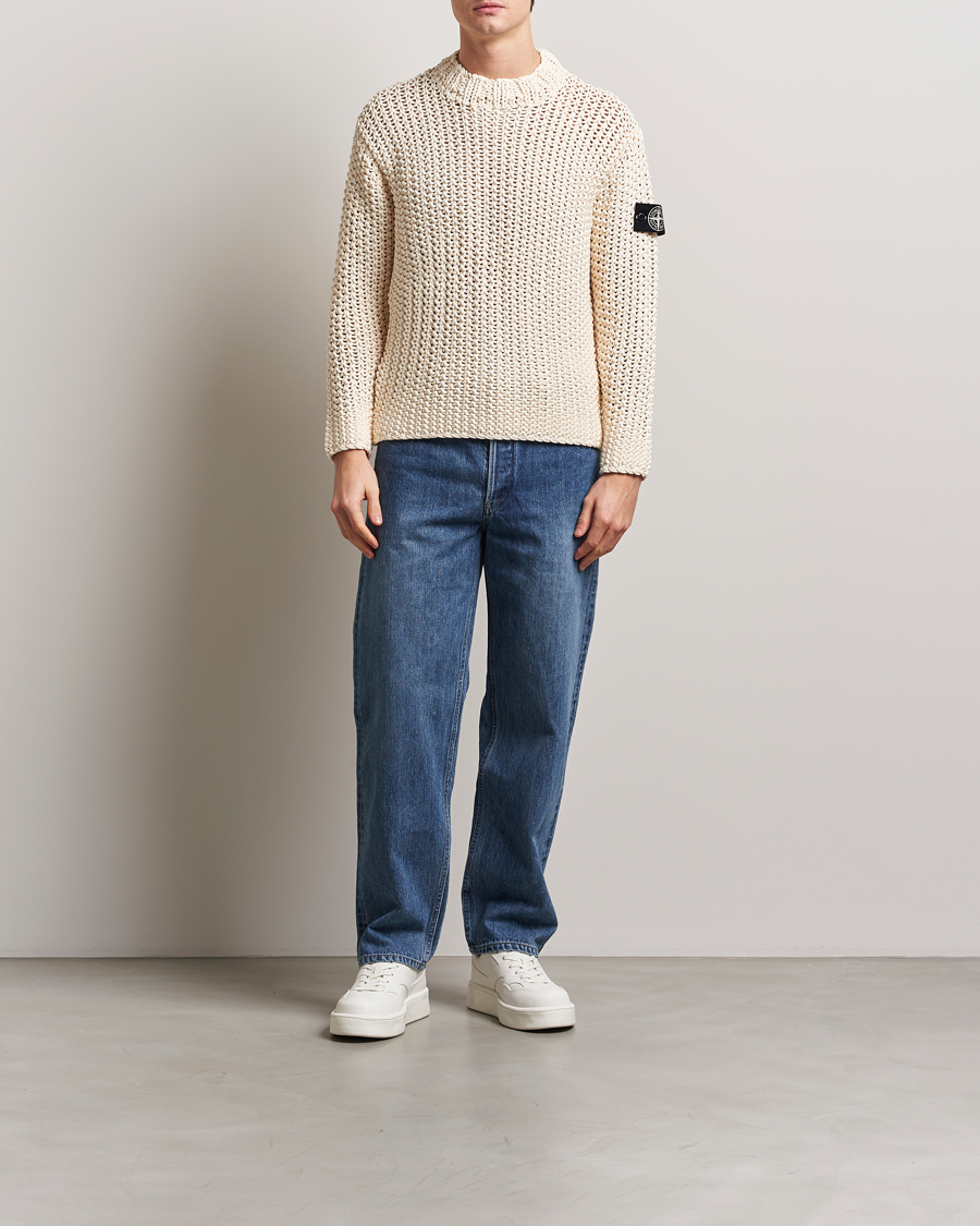 Herre | Gensere | Stone Island | UV Reactive Chain Stitch Sweater Cherry