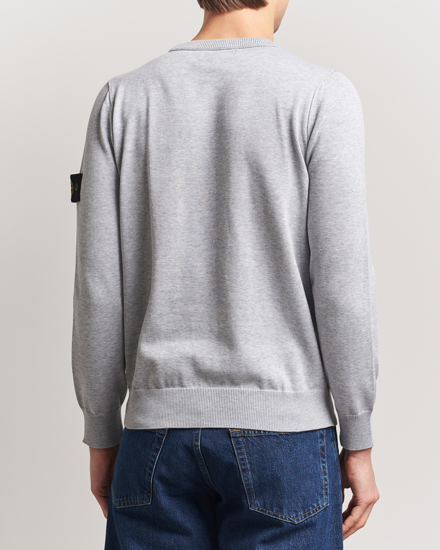 Herre | Gensere | Stone Island | Soft Organic Cotton Crew Neck Melange Pearl Grey