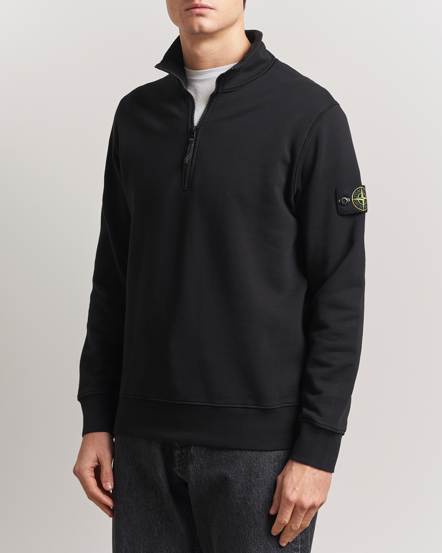 Herre | Gensere | Stone Island | Garment Dyed Fleece Half Zip Black