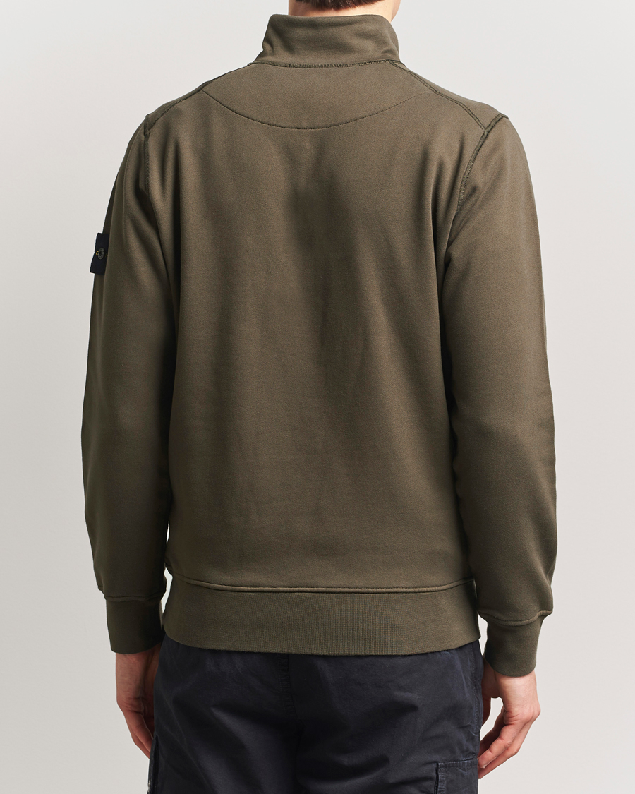 Herre | Gensere | Stone Island | Garment Dyed Fleece Half Zip Military Green