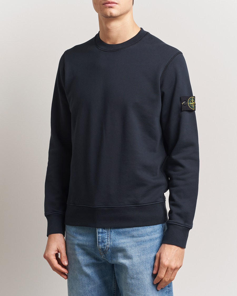 Herre | Gensere | Stone Island | Garment Dyed Fleece Sweatshirt Navy Blue