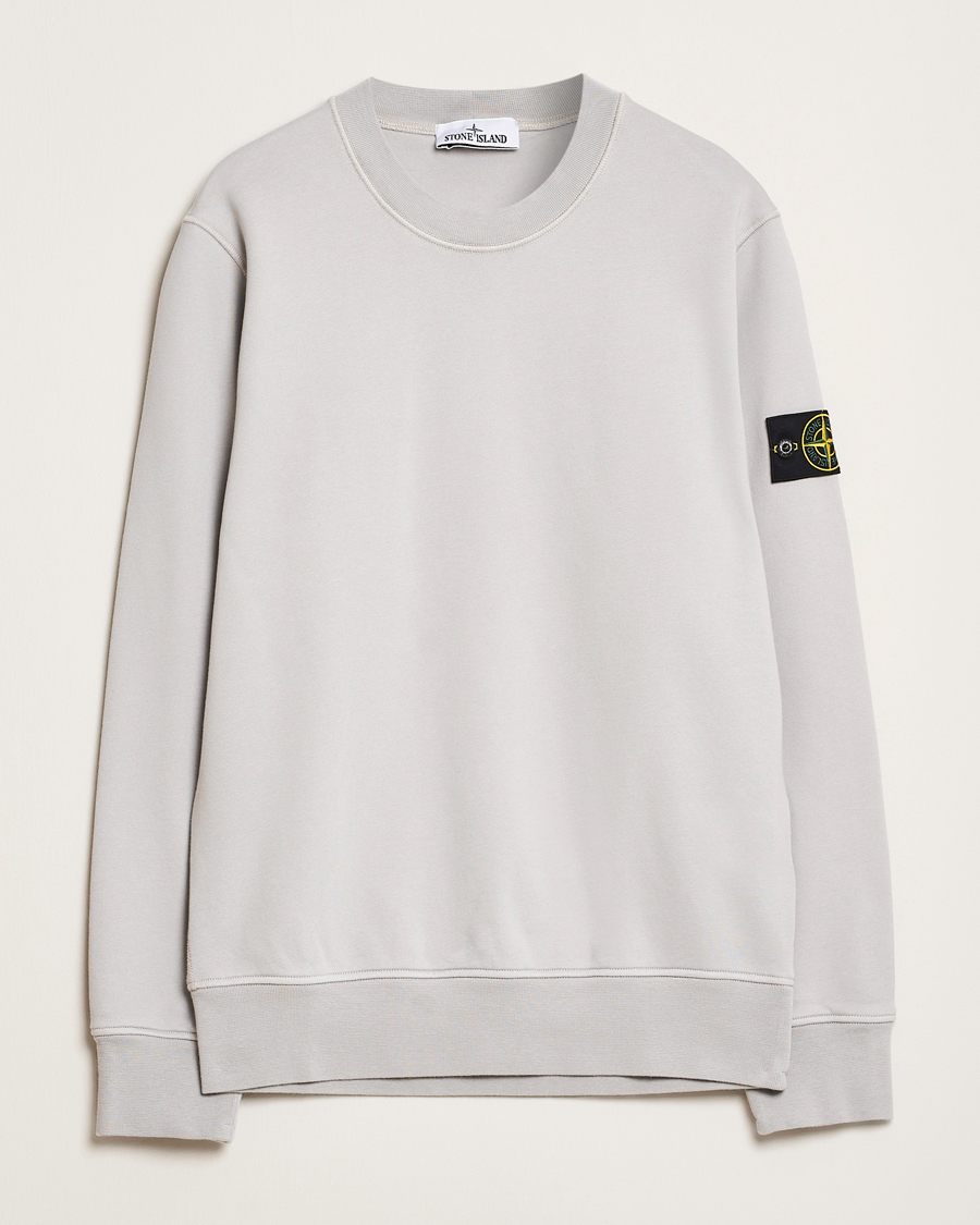 Herre | Gensere | Stone Island | Garment Dyed Fleece Sweatshirt Pearl Grey