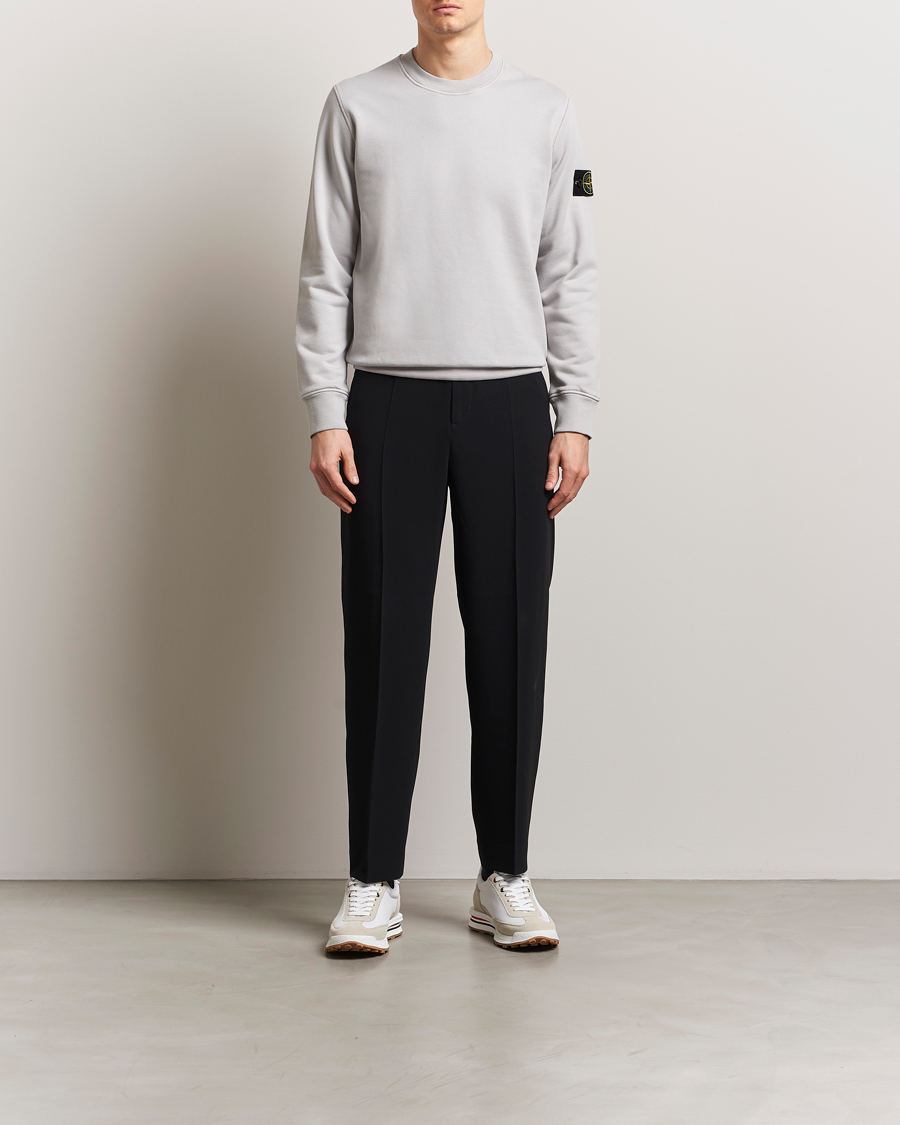 Herre | Gensere | Stone Island | Garment Dyed Fleece Sweatshirt Pearl Grey