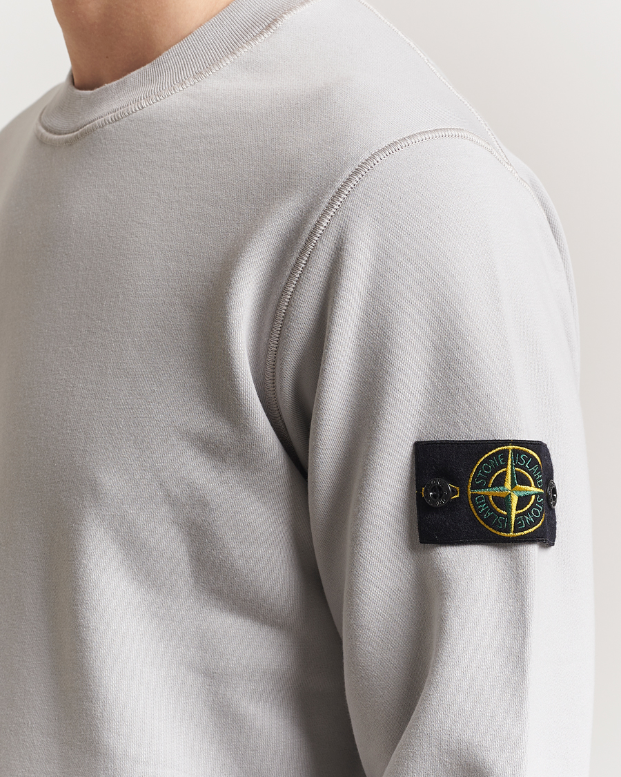 Herre | Gensere | Stone Island | Garment Dyed Fleece Sweatshirt Pearl Grey