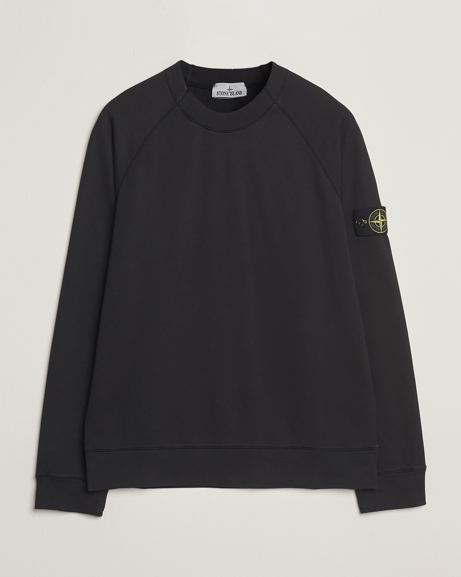 Herre | Gensere | Stone Island | Light Organic Cotton Fleece Sweatshirt Black