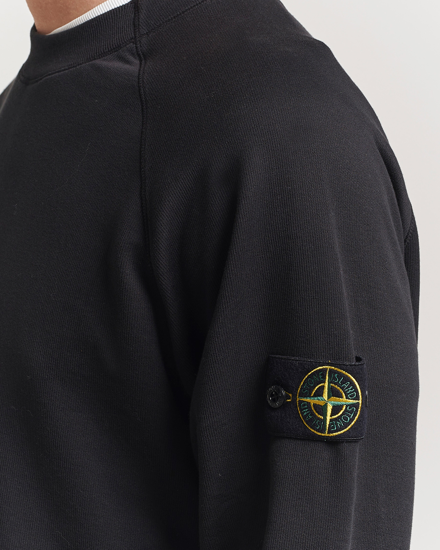Herre | Gensere | Stone Island | Light Organic Cotton Fleece Sweatshirt Black