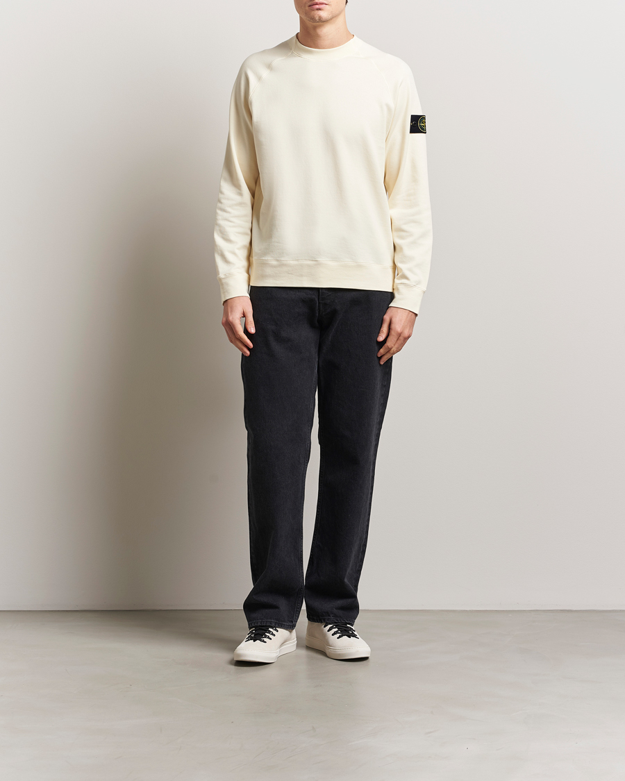 Herre | Gensere | Stone Island | Light Organic Cotton Fleece Sweatshirt Ivory