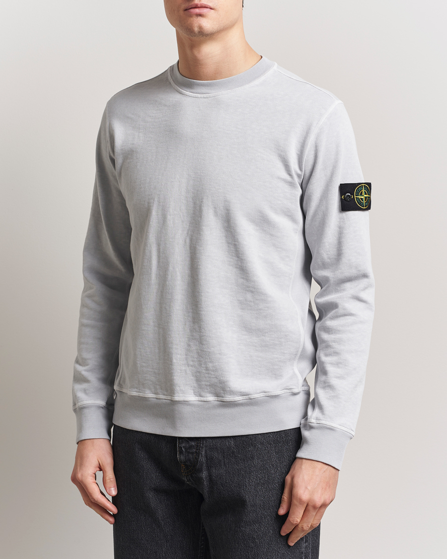 Herre | Gensere | Stone Island | Old Dyed Cotton Sweatshirt Pearl Grey