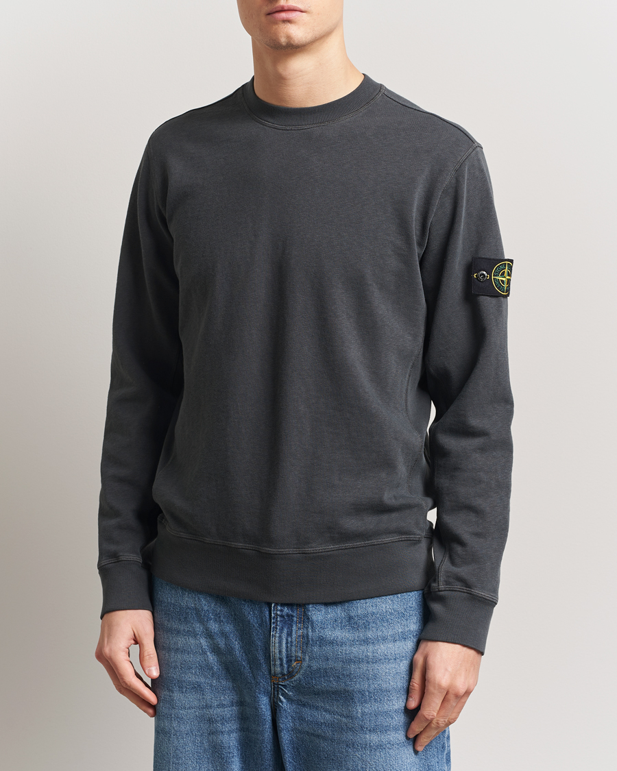 Herre | Gensere | Stone Island | Old Dyed Cotton Sweatshirt Charcoal