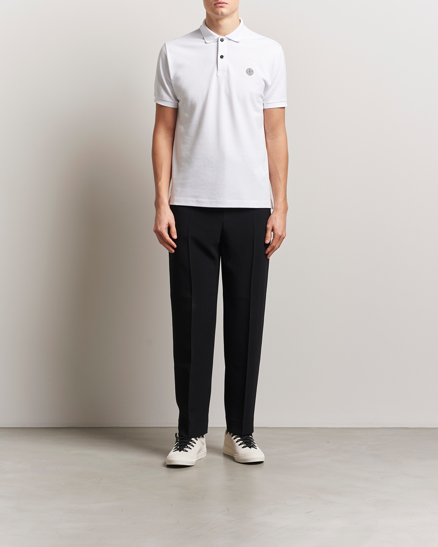 Herre | Pikéer | Stone Island | Organic Cotton Pique Polo White