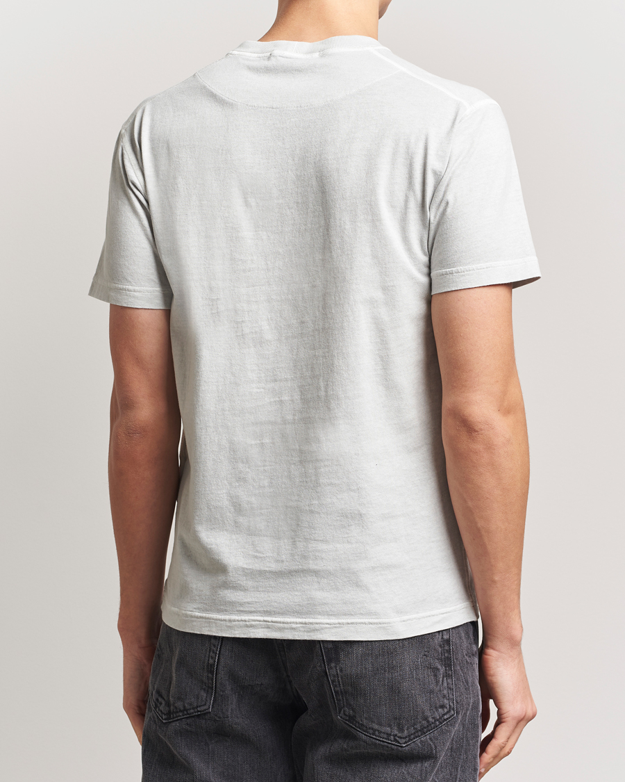 Herre | T-Shirts | Stone Island | Organic Cotton Fissato Effect T-Shirt Pearl Grey
