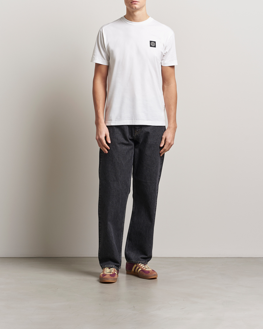 Herre | T-Shirts | Stone Island | Garment Dyed Cotton Jersey T-Shirt White