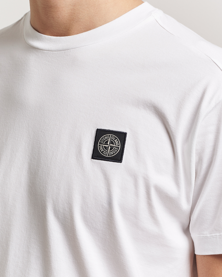 Herre | T-Shirts | Stone Island | Garment Dyed Cotton Jersey T-Shirt White