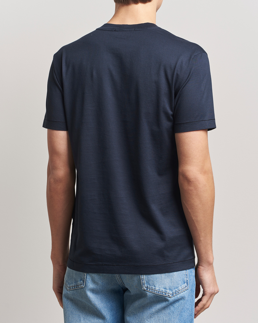Herre | T-Shirts | Stone Island | Garment Dyed Cotton Jersey T-Shirt Navy Blue