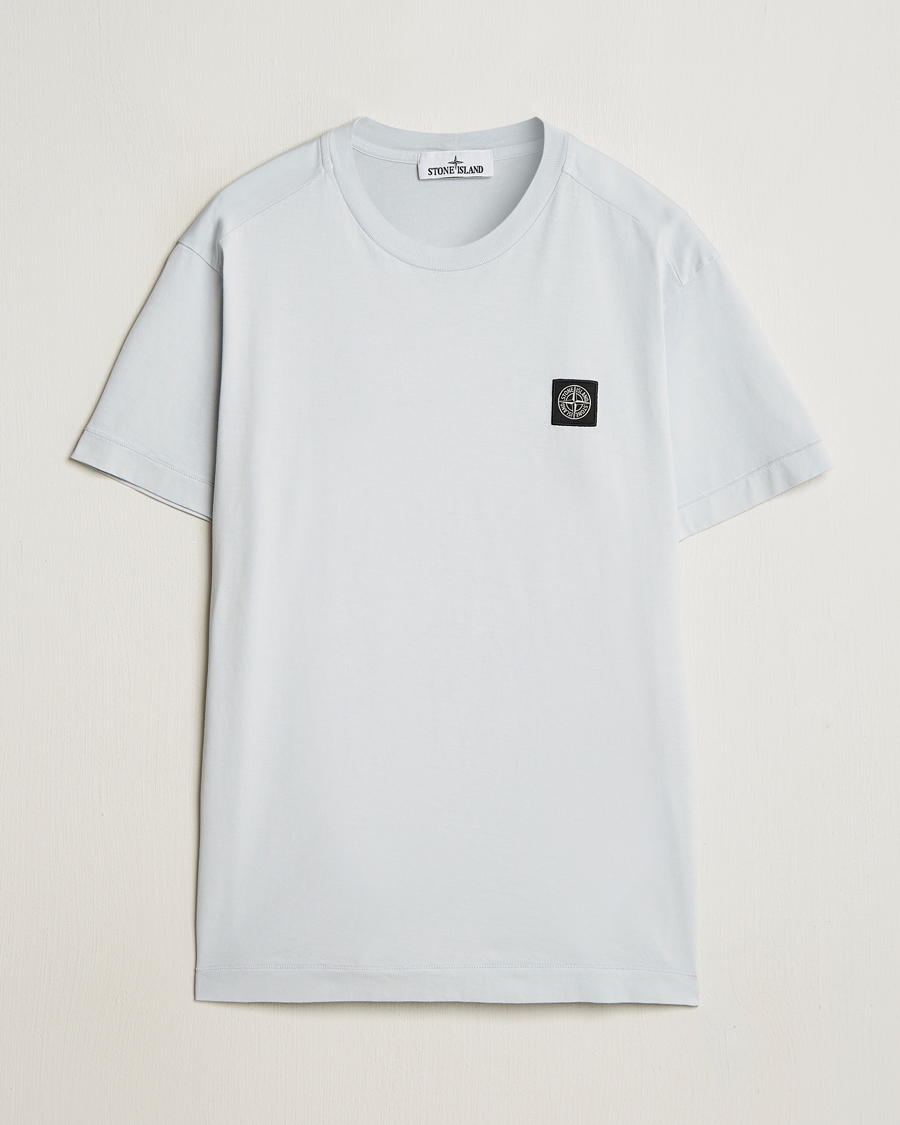 Herre | T-Shirts | Stone Island | Garment Dyed Cotton Jersey T-Shirt Sky Blue