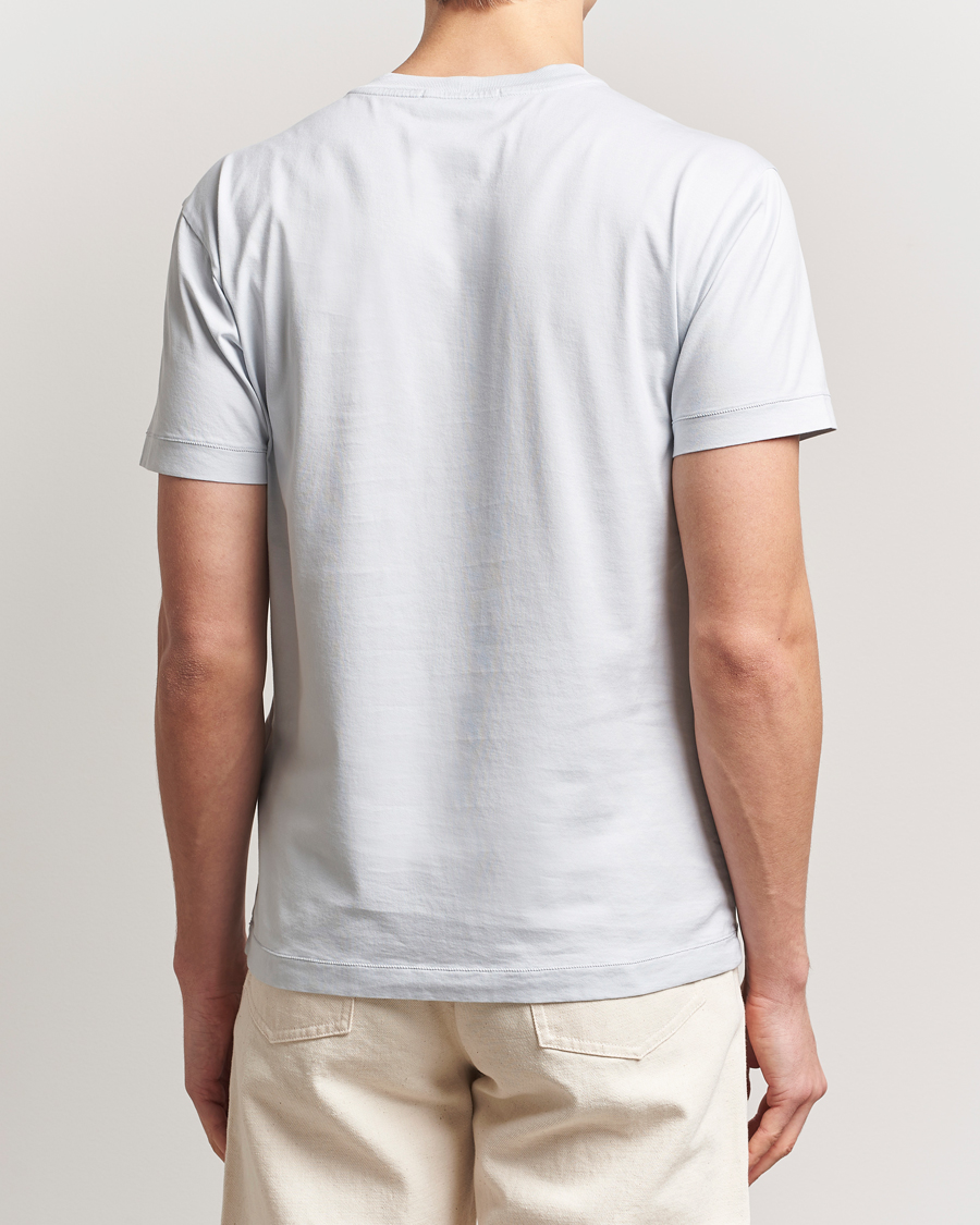 Herre | T-Shirts | Stone Island | Garment Dyed Cotton Jersey T-Shirt Sky Blue