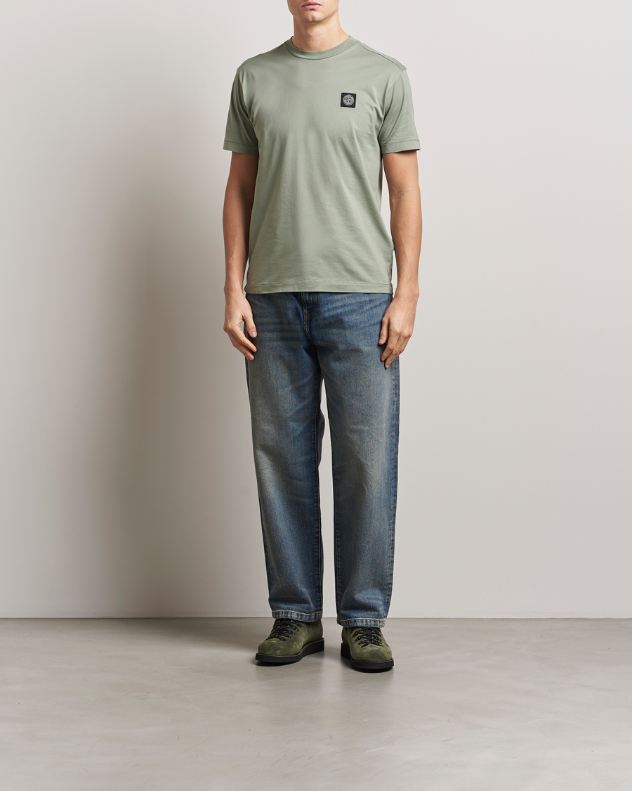 Herre | T-Shirts | Stone Island | Garment Dyed Cotton Jersey T-Shirt Sage