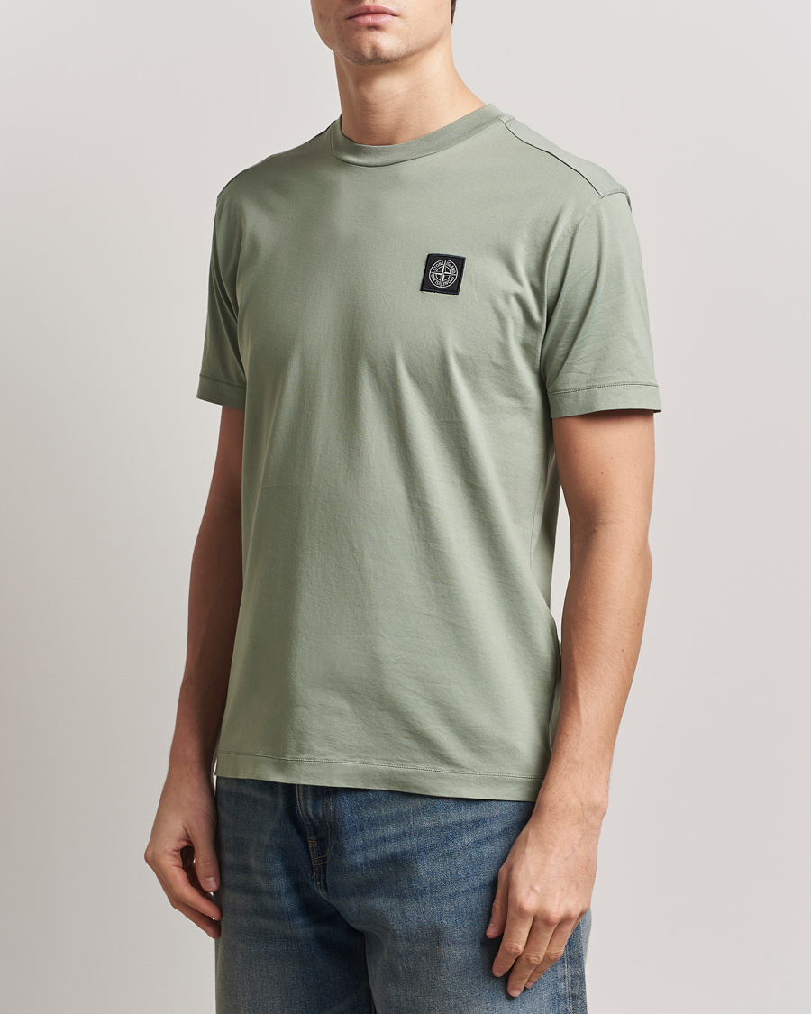Herre | T-Shirts | Stone Island | Garment Dyed Cotton Jersey T-Shirt Sage