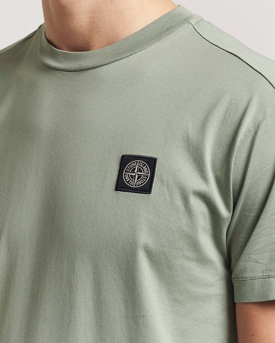 Herre | T-Shirts | Stone Island | Garment Dyed Cotton Jersey T-Shirt Sage