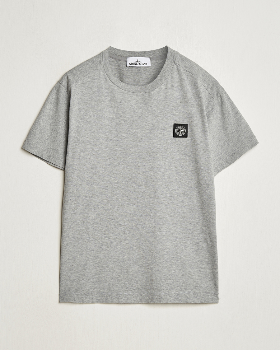 Herre | T-Shirts | Stone Island | Garment Dyed Cotton Jersey T-Shirt Melange Grey