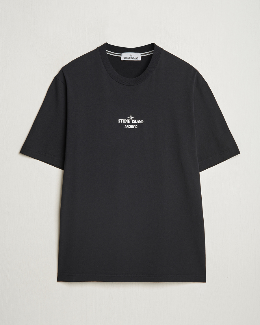 Herre | T-Shirts | Stone Island | Archivio Print T-Shirt Black