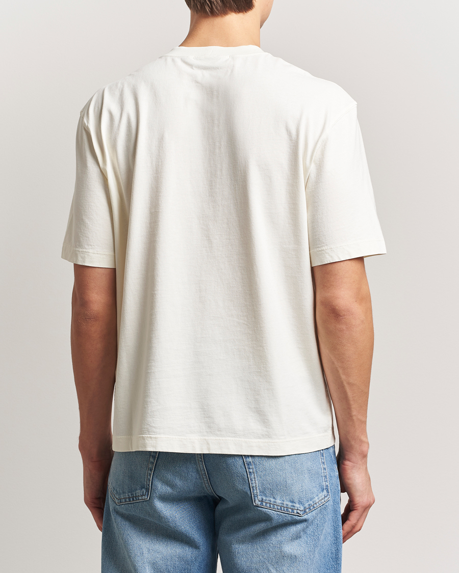 Herre | T-Shirts | Stone Island | Combed Organic Cotton T-Shirt Ivory