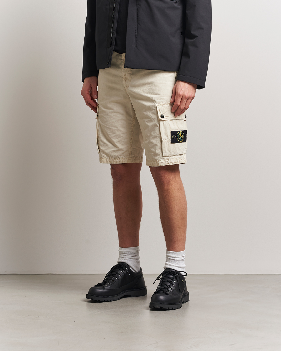 Herre | Shorts | Stone Island | Brushed Cotton Canvas Cargo Shorts Sand