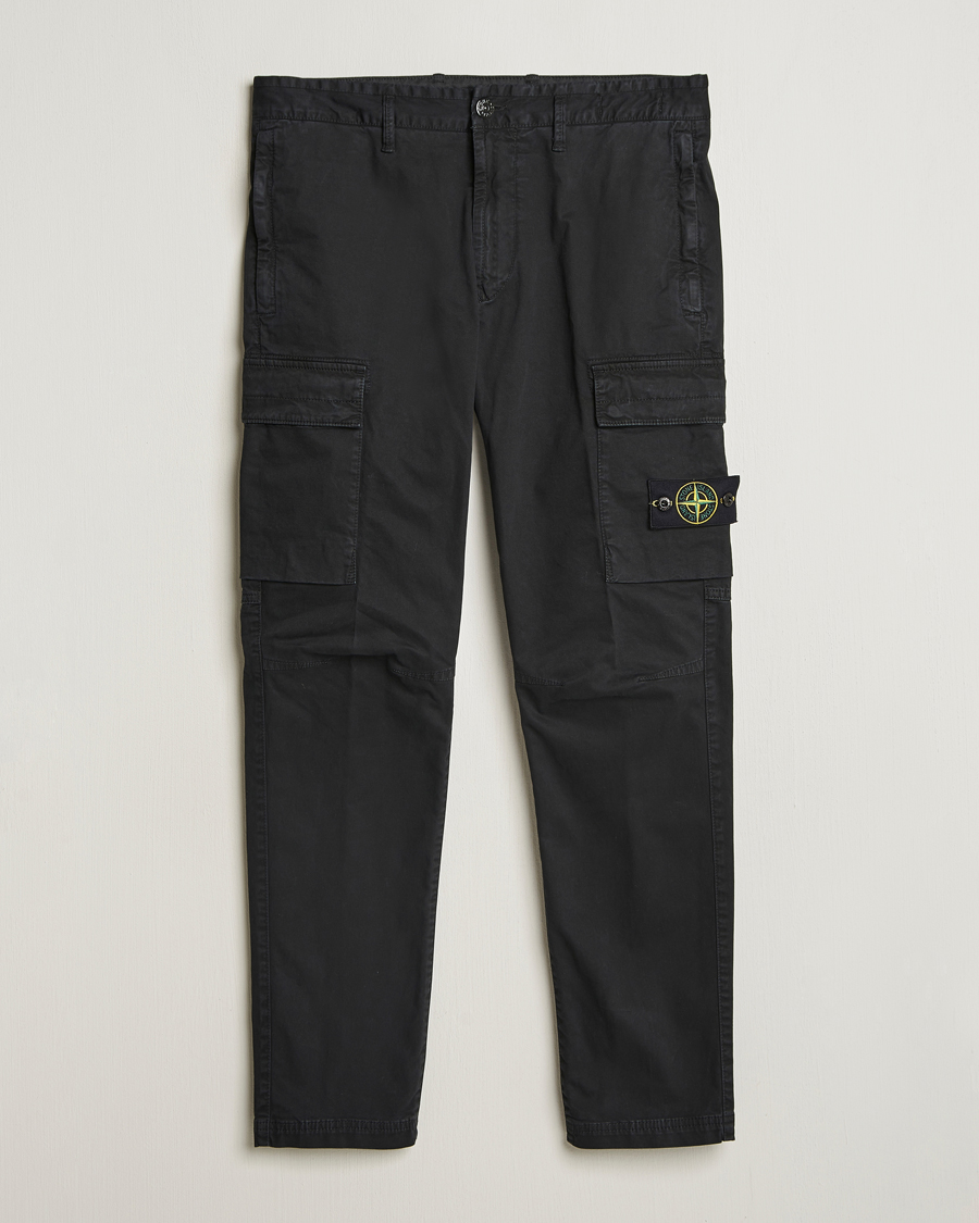 Herre | Bukser | Stone Island | Stretch Twill Cargo Pants Black