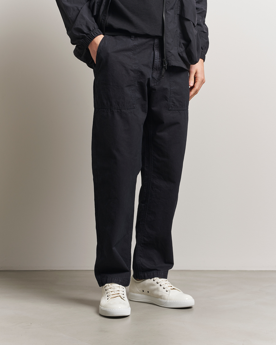 Herre | Bukser | Stone Island | Brushed Cotton Canvas Fatigue Pants Navy Blue