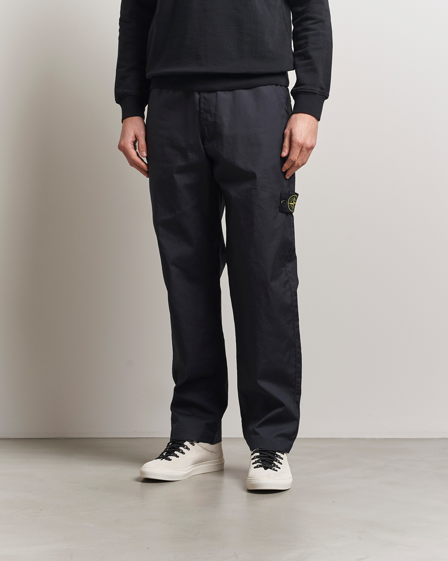 Herre | Bukser | Stone Island | Supima Cotton Canvas Pants Navy Blue