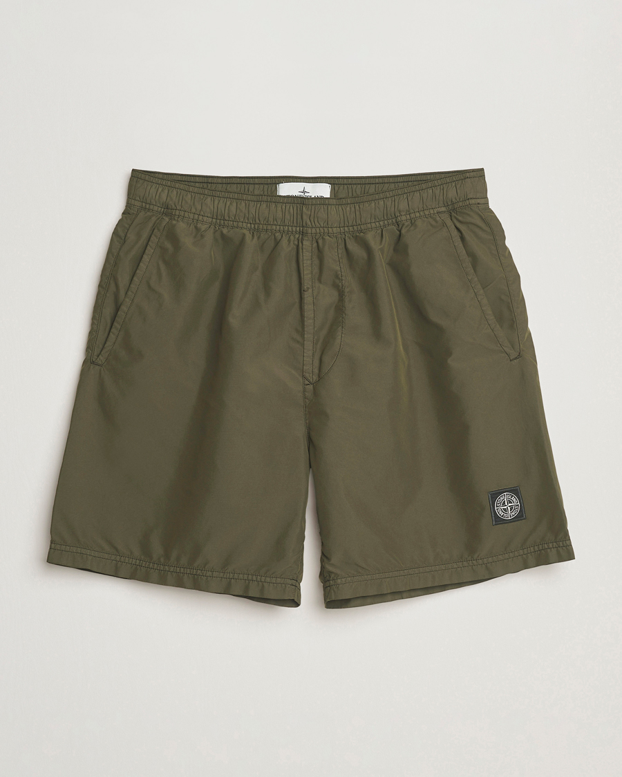 Herre | Badeshorts | Stone Island | Brushed Nylon Swimshorts Military Green