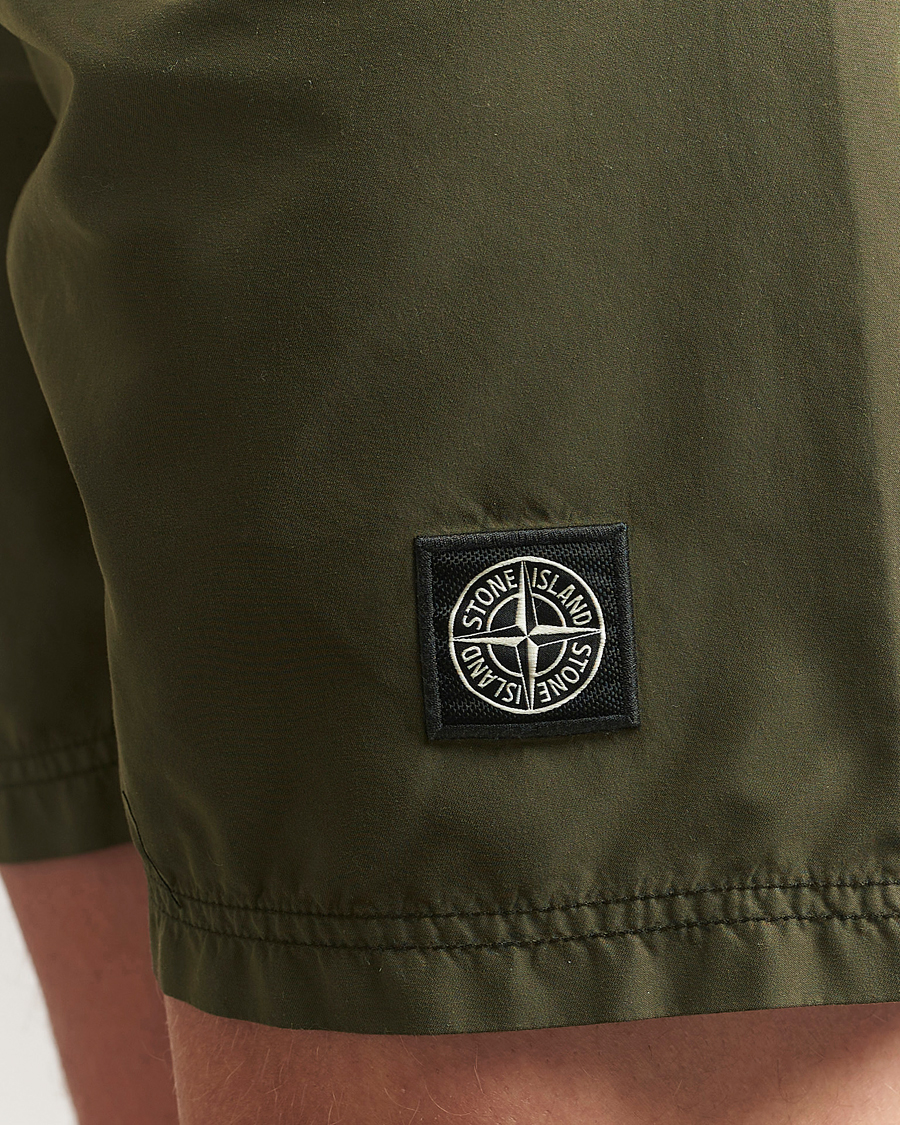 Herre | Badeshorts | Stone Island | Brushed Nylon Swimshorts Military Green