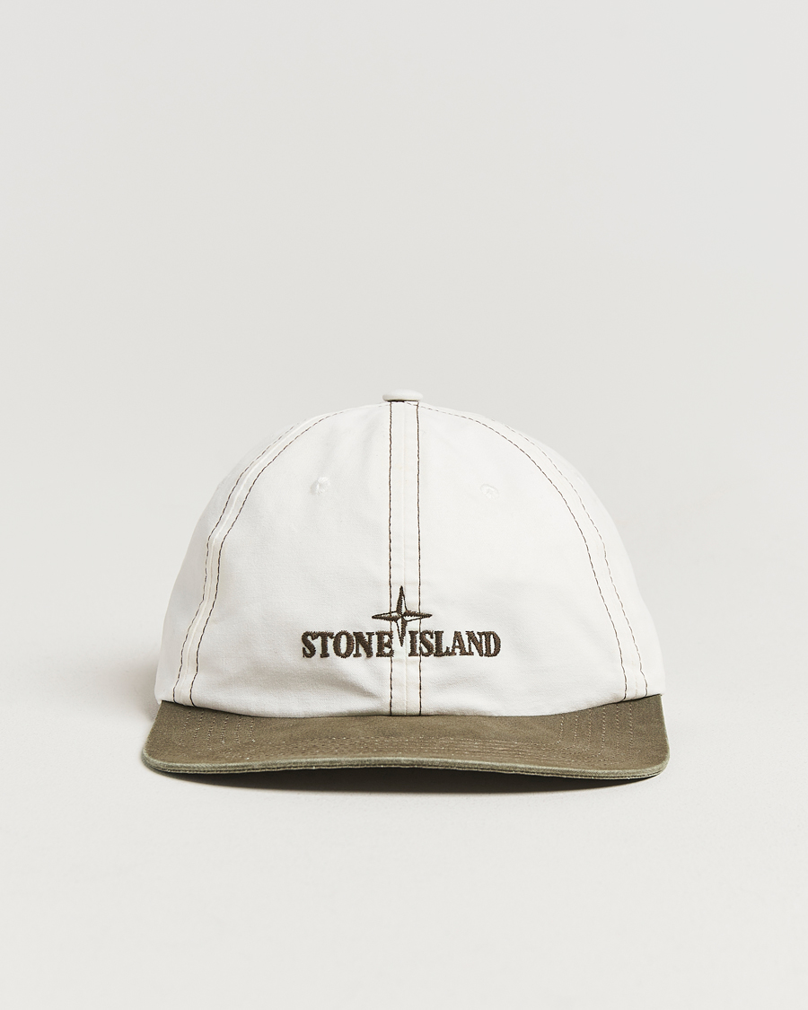 Herre | Stone Island Tela Resinata Block Colour Cap Military Green | Stone Island | Tela Resinata Block Colour Cap Military Green