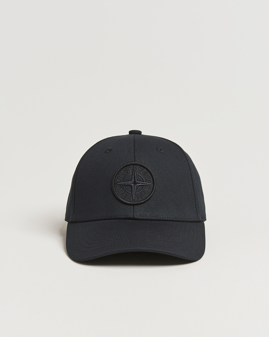 Herre | Stone Island Classic Cotton Cap Black | Stone Island | Classic Cotton Cap Black