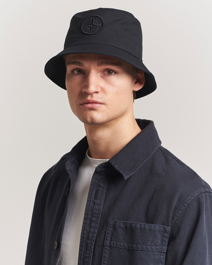 Herre | Hatter og capser | Stone Island | Logo Bucket Hat Black