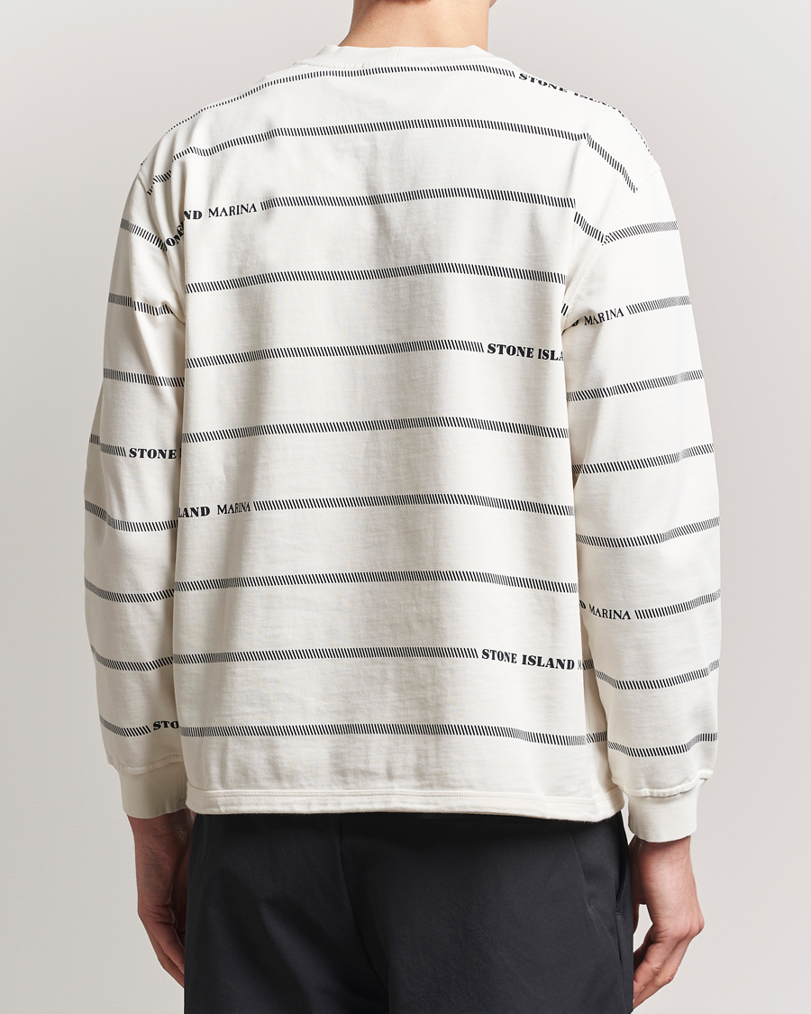 Herre | Gensere | Stone Island | Marina Striped Cotton Sweatshirt Ivory