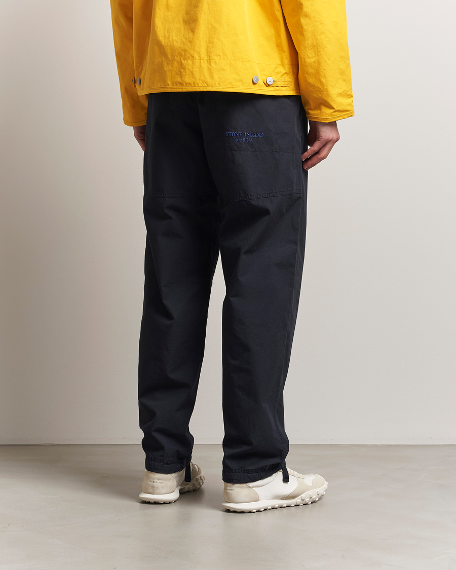 Herre | Bukser | Stone Island | Marina Organic Cotton Tela Pants Navy Blue
