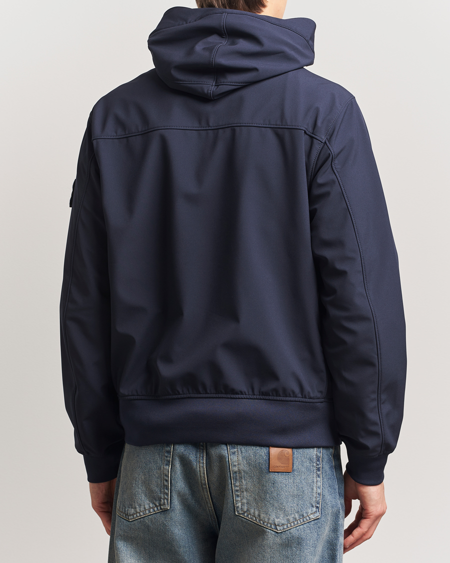 Herre | Jakker | Stone Island | Soft Shell Hooded Jacket Navy Blue